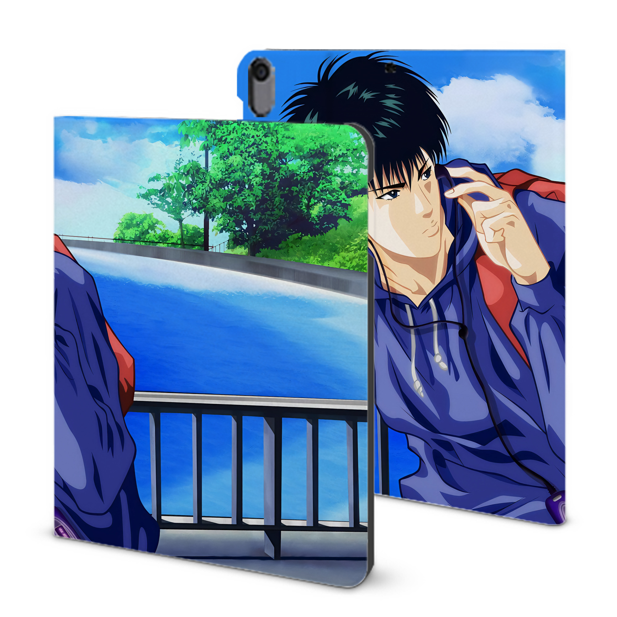 （画像用） SLAM DUNK／スラムダンク IPad ケース ブック型 PUレザー TPU 耐衝撃 軽量 薄型 ペン収納なし 全面保護 IPad 各モデル対応